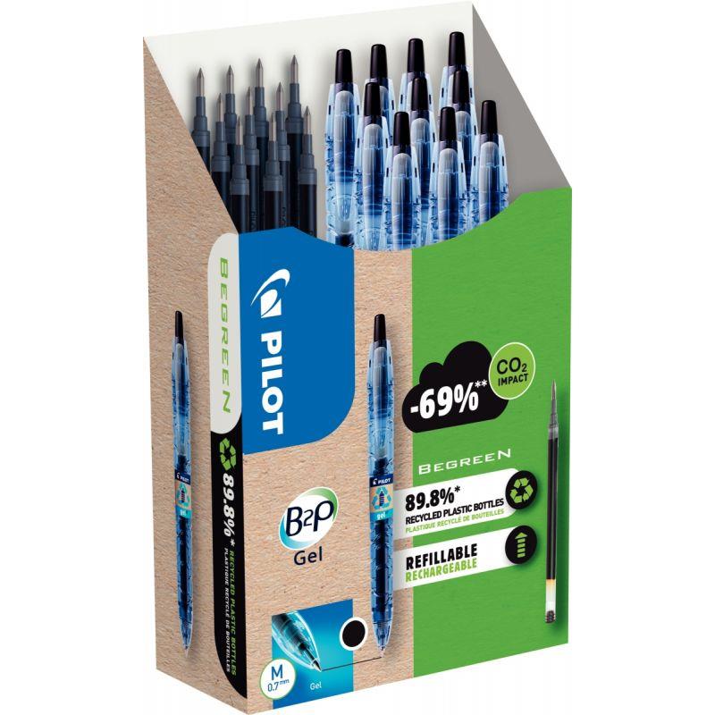 PACK 10STYLO B2P GEL+10RECH NR