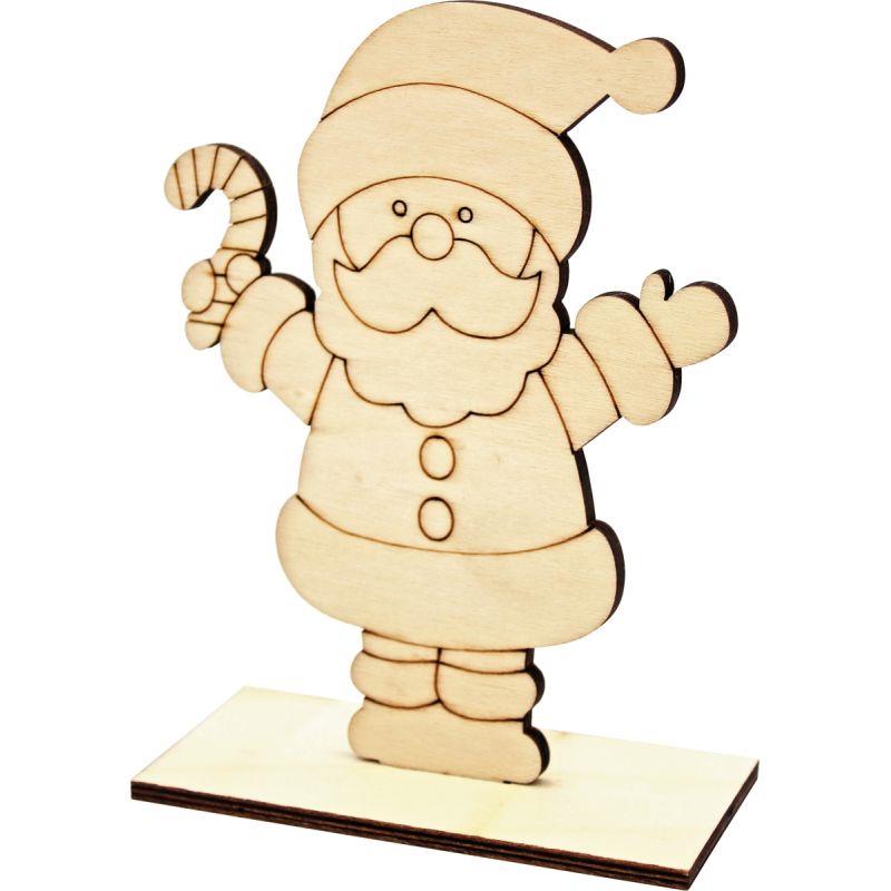 PERE NOEL EN BOIS S/SOCLE