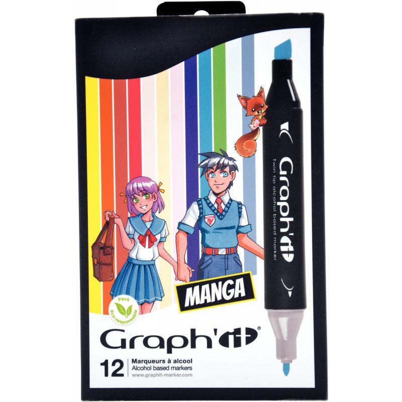 POCH 12 MARKER GRAPH'IT MANGA