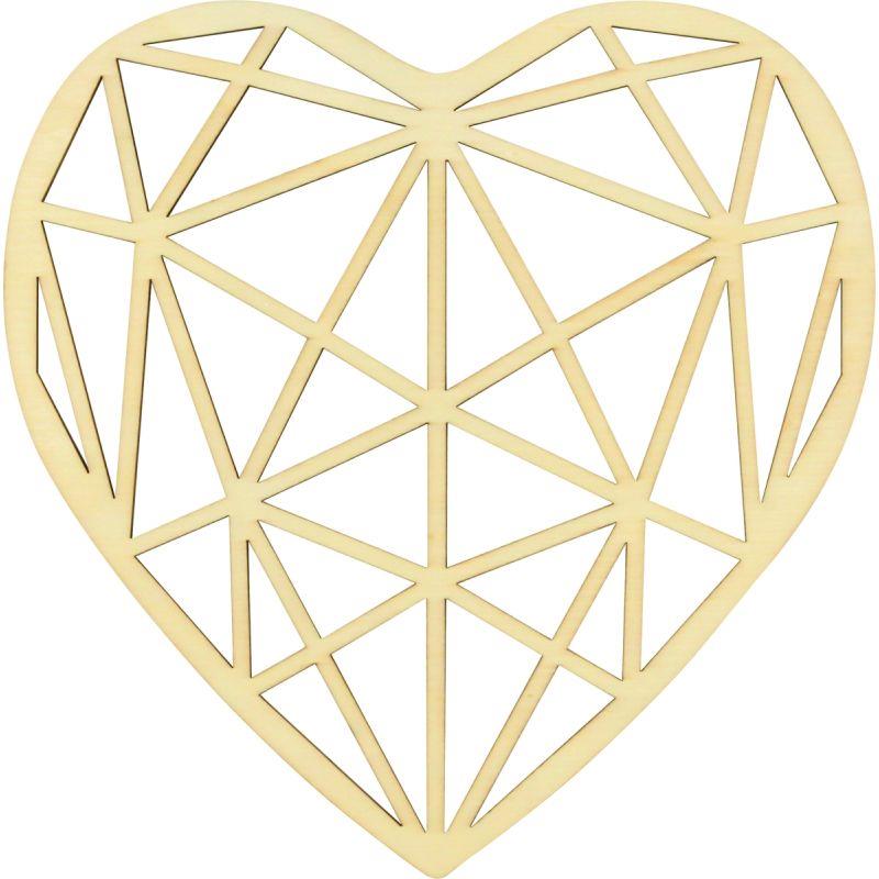 GRAND COEUR ORIGAMI BOIS 20CM