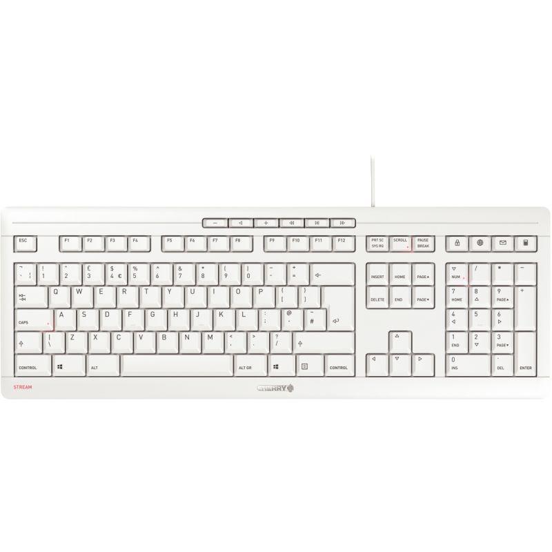 CLAVIER CHERRY STREAM BLC GRIS