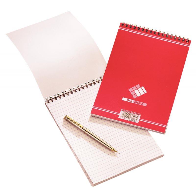 BLOC STENO SPIR 180P A5 LIGNE