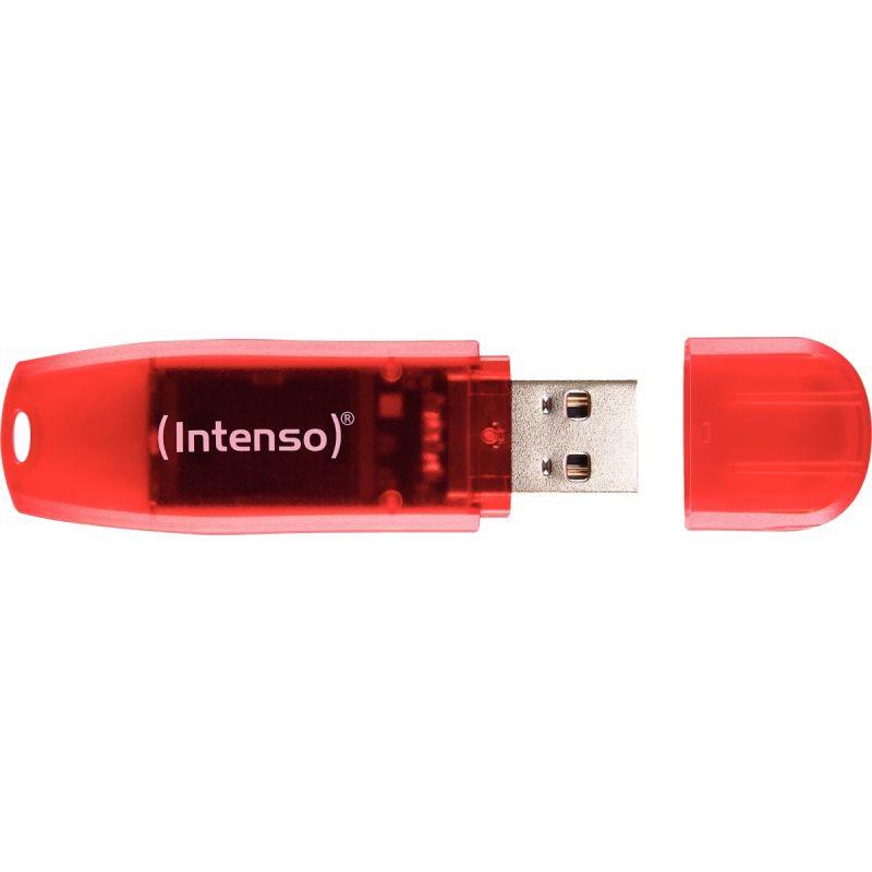 CLE USB2.0 INTENSO RAINBO128GO