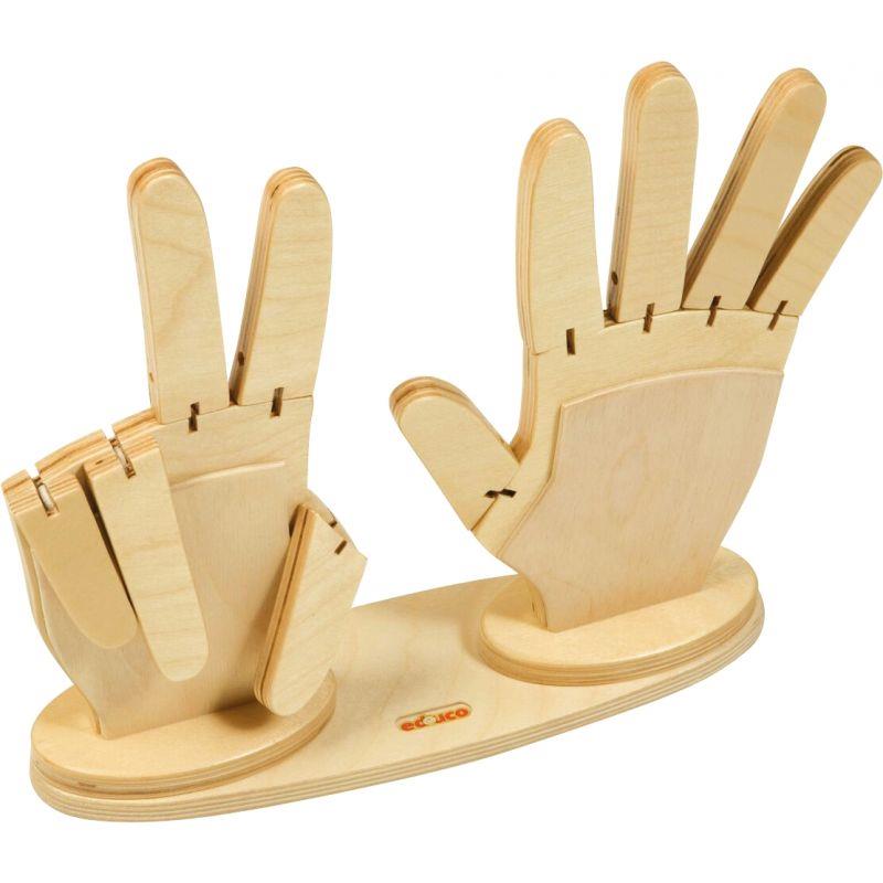 SET 2 MAINS A COMPTER EN BOIS