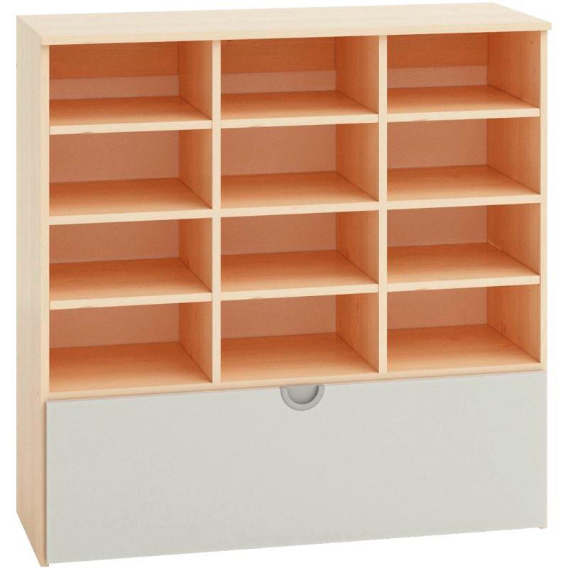 ETAGERE 12CASES 1BAC ROUL CUBO