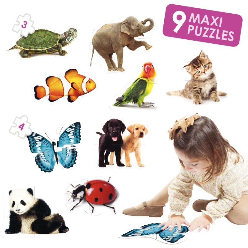 BTE 9 MAXI PUZZ PHOTOS ANIMAUX