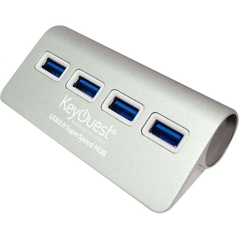 HUB 4PORTS USB 3.0 SILVER