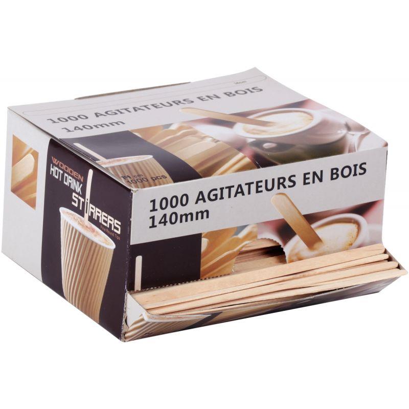 BTE 1000 AGITATEURS BOIS 14CM