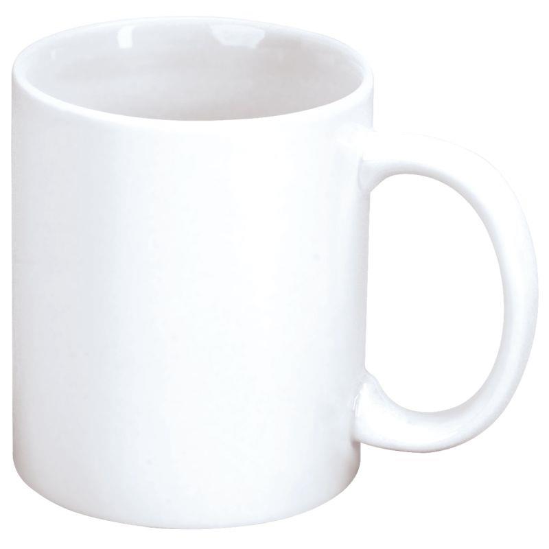 LOT 6 MUGS PORCELAINE BLANCHE