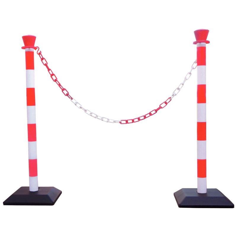 KIT 2 POTEAUX + CHAINE 2M