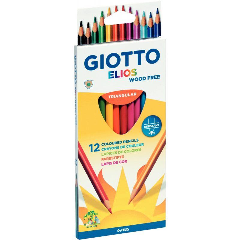 ETUI 12CRAYONS ELIOS WOOD FREE