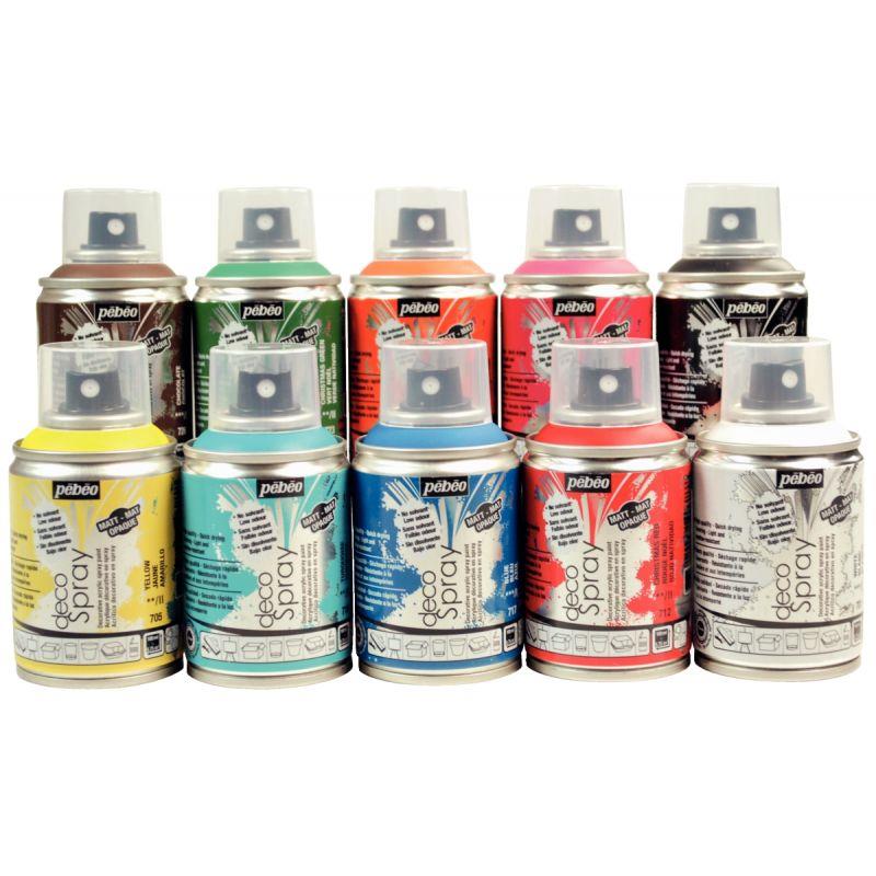 LOT 10 SPRAYS ACRYLIQUE 100ML