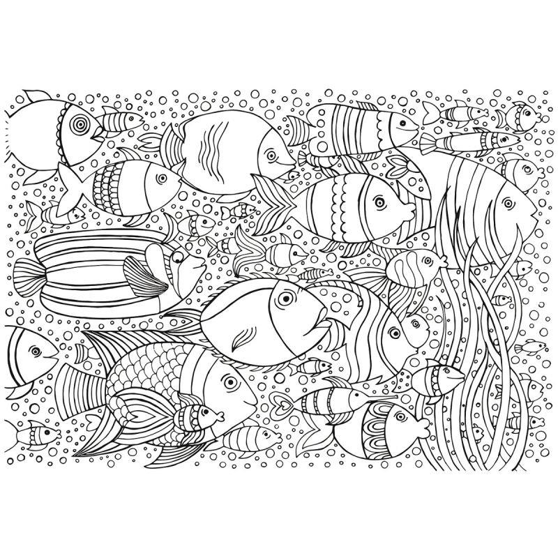 LOT 5 COLORIAGE GEANT POISSON