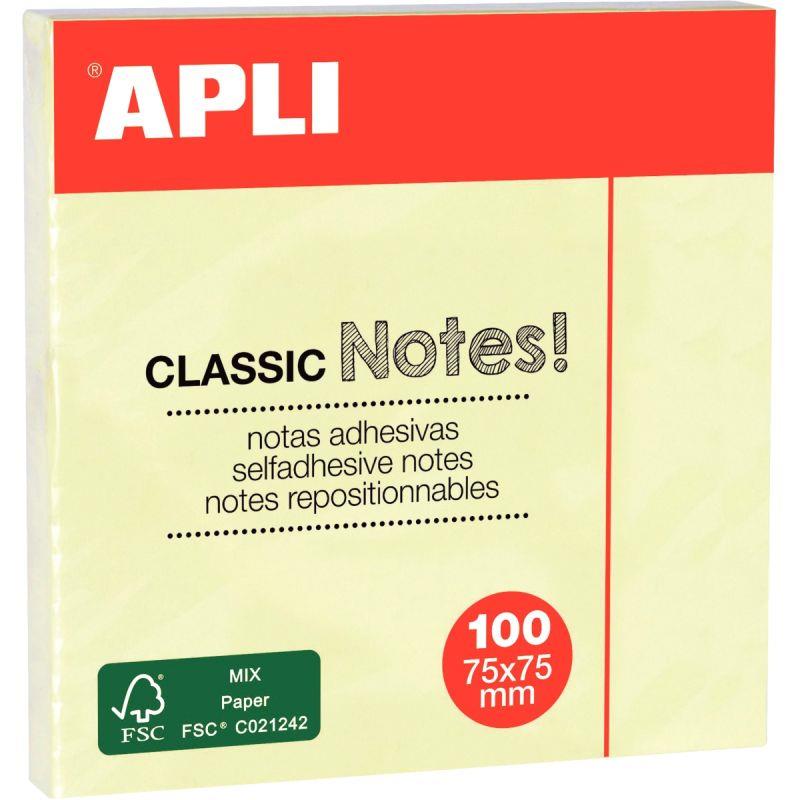 BLOC 100F REPOSI 75X75 JAUNE