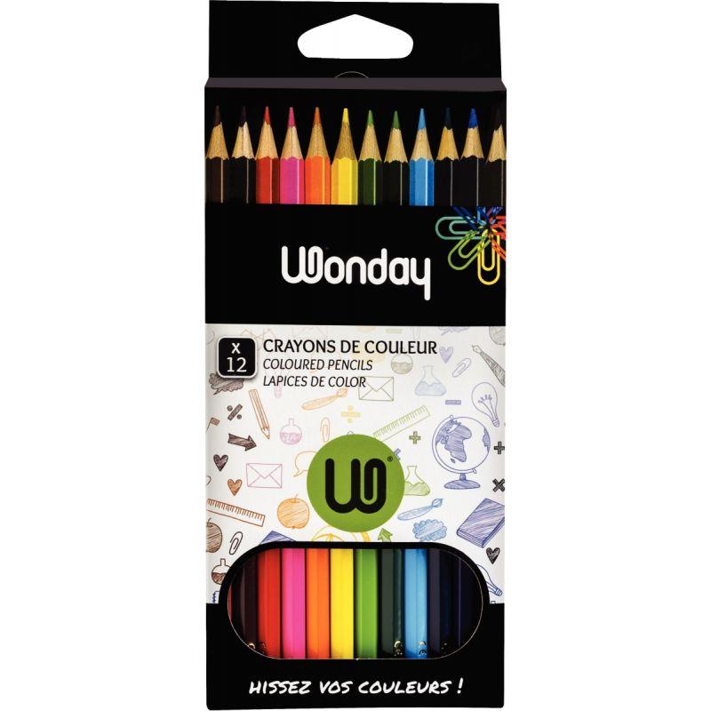 ETUI 12 CRAYONS COULEUR ASS