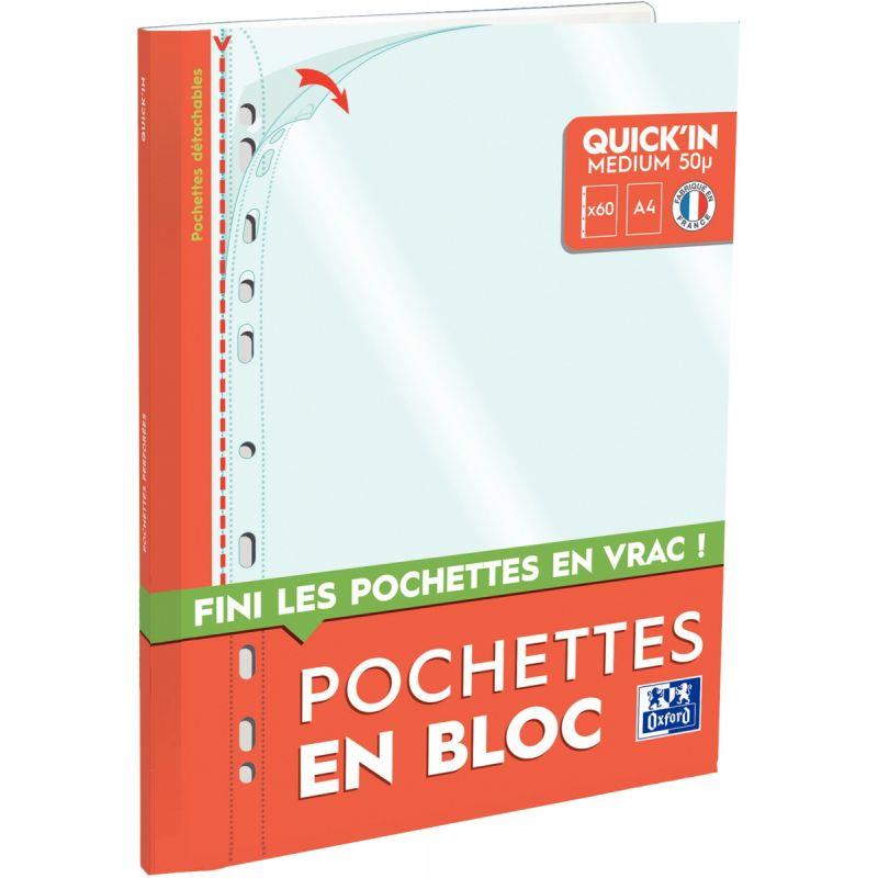 BLOC 60 POCH PERF A4 PP 5/100