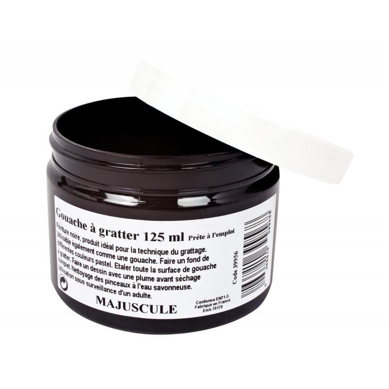 POT 125ML GOUACH A GRATTER NOI