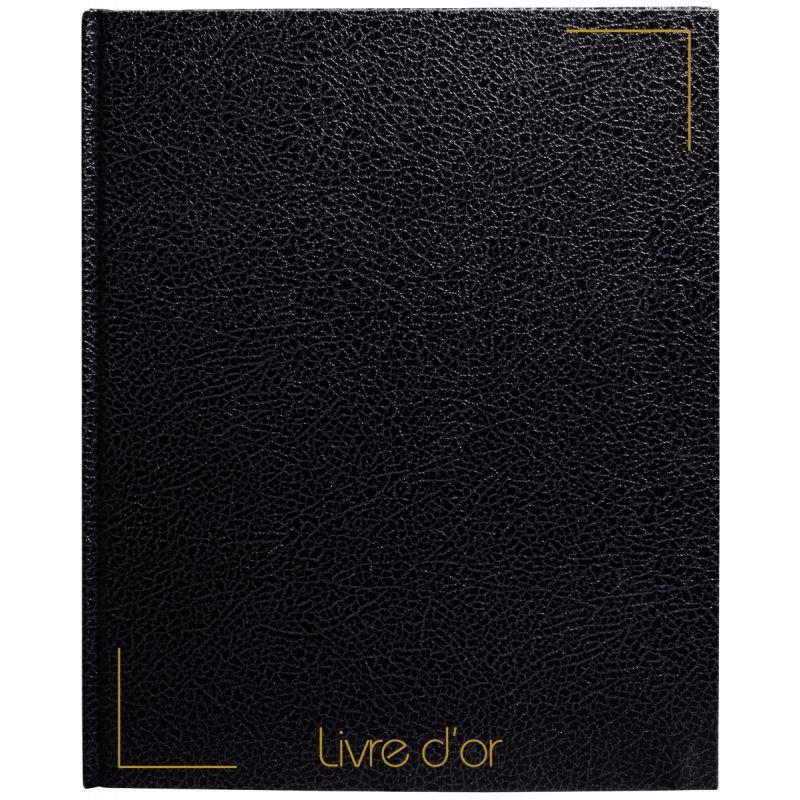 LIVRE D'OR 128P NOIR TRANCH OR
