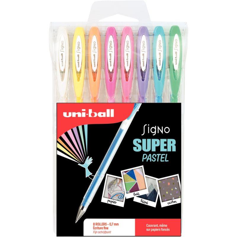 POCH 8STYLOS GEL SIGNO PASTELS