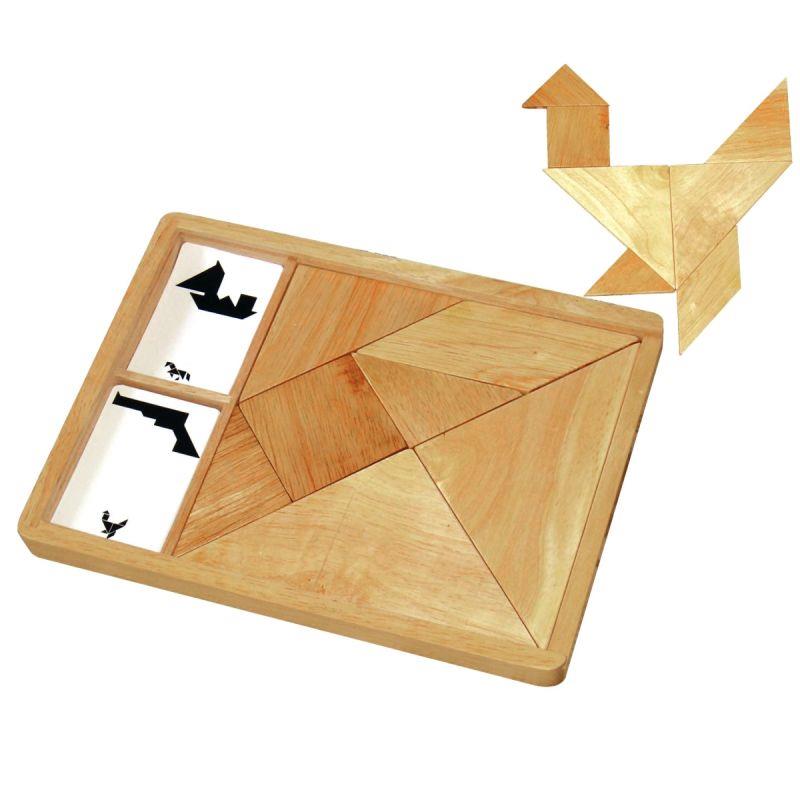 GRAND TANGRAM BOIS +27 CARTES