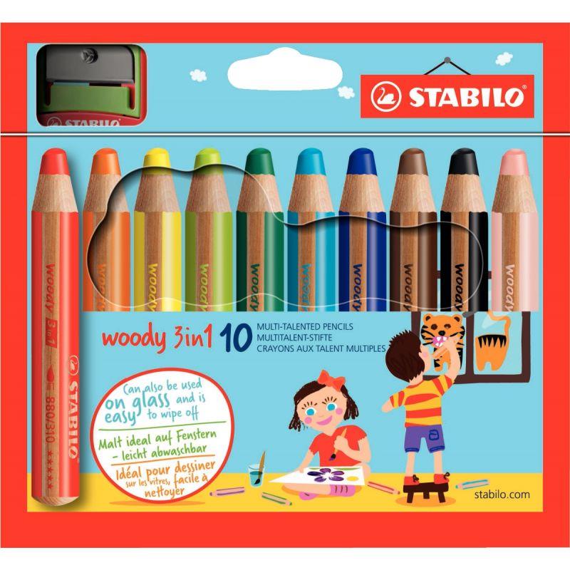 ETUI 10CRAYON COUL WOODY+ TAIL