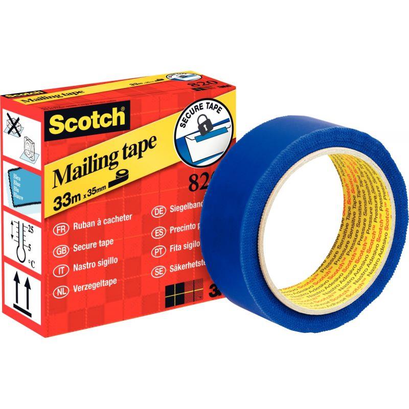 ADHESIF SECURITE 35MMX33M BLEU