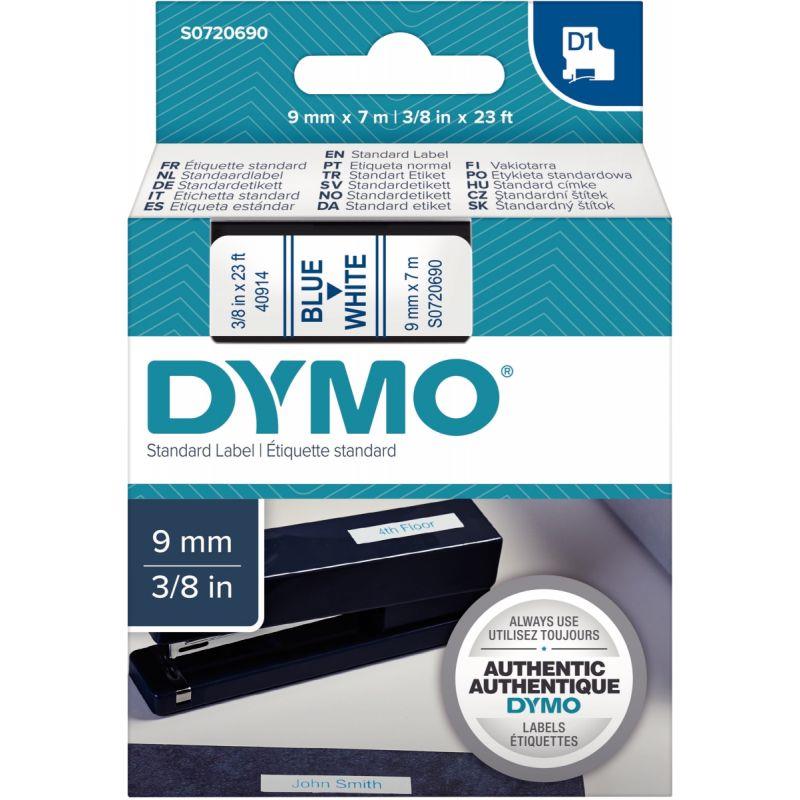 RECH DYMO D1 9MMX7M BLEU/BLANC