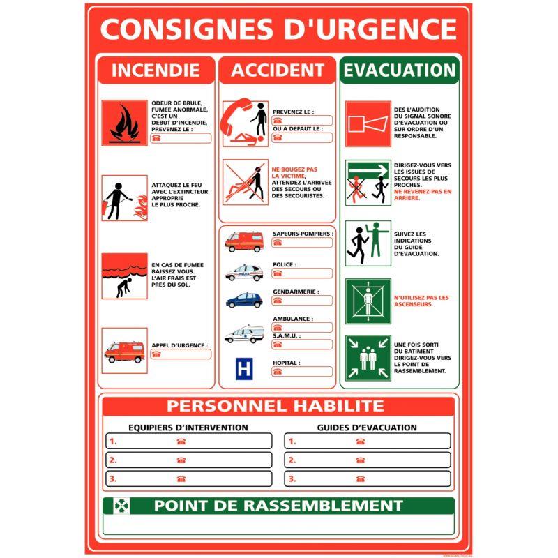 PANNEAU CONSIGNE URGENTE