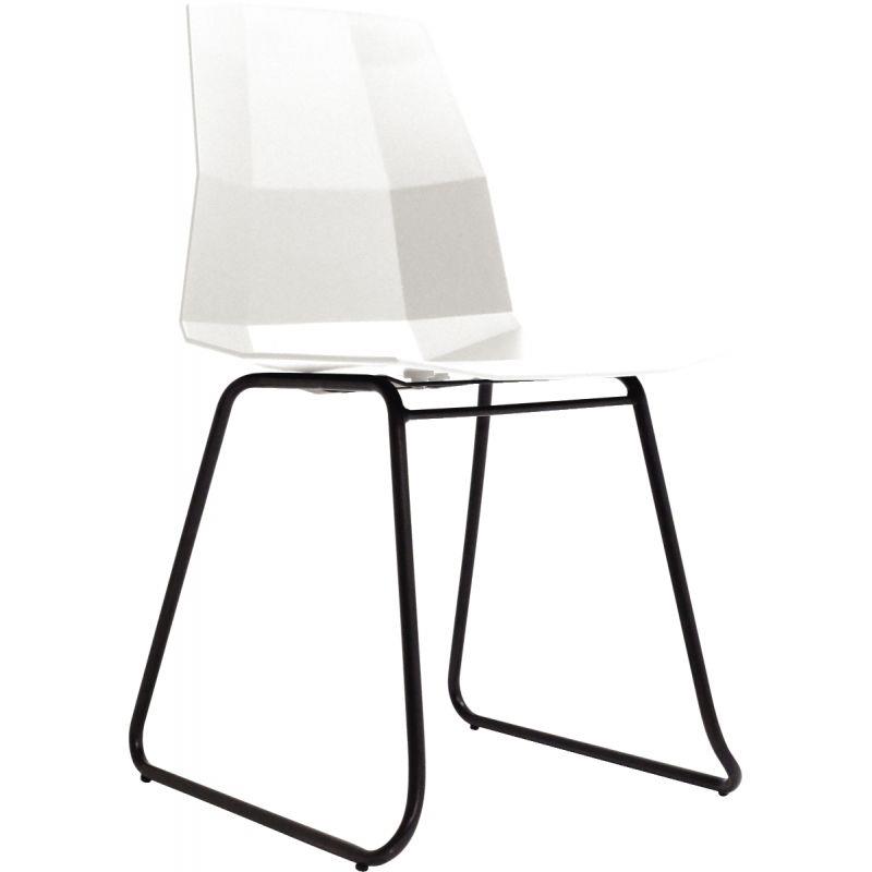 LOT 2 CHAISES CUBE BLANC